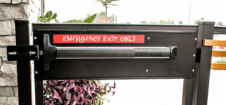 emergency push bar installation in Lake Forest